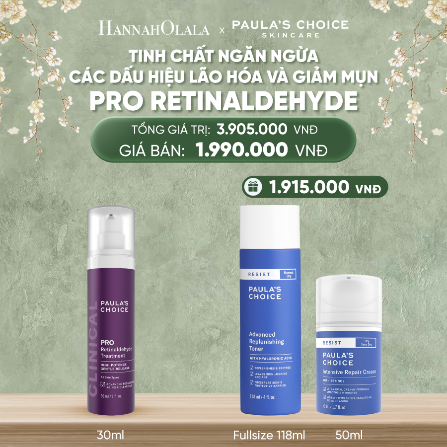  DEAL 9: TINH CHẤT RETINALDEHYDE NGĂN NGỪA CÁC DẤU HIỆU LÃO HÓA VÀ HỖ TRỢ GIẢM MỤN 30ML 