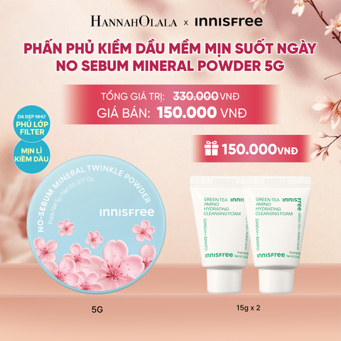  DEAL ĐỘC QUYỀN: PHẤN PHỦ BỘT KIỀM DẦU INNISFREE NO SEBUM MINERAL POWDER - PHIÊN BẢN GIỚI HẠN CHERRY - A616 