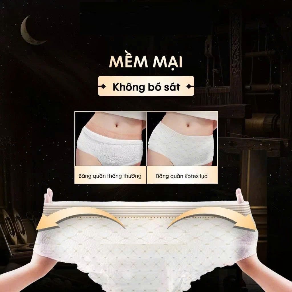  COMBO 16 BĂNG VỆ SINH KOTEX BAN ĐÊM DẠNG QUẦN SILKY CICADA CỠ M/L 2 MIẾNG - A214 