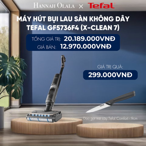  MÁY HÚT BỤI LAU SÀN KHÔNG DÂY TEFAL GF5736F4 (X-CLEAN 7) 