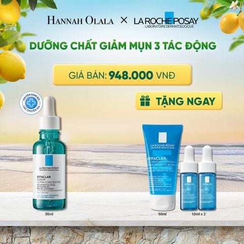  DƯỠNG CHẤT GIẢM MỤN 3 TÁC ĐỘNG LA ROCHE-POSAY EFFACLAR SERUM 30ML DEAL 15 
