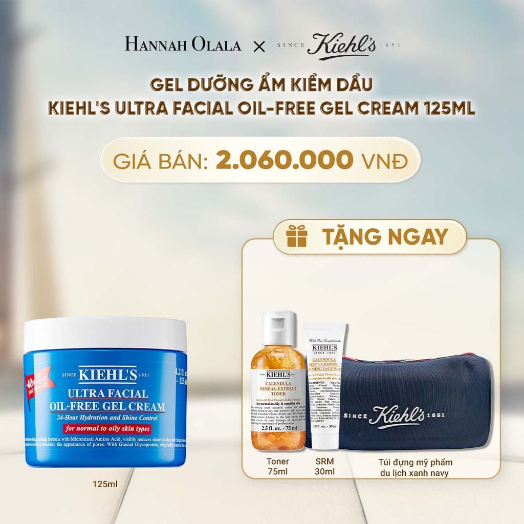 GEL DƯỠNG ẨM KIỀM DẦU 24H KIEHL'S ULTRA FACIAL OIL-FREE GEL CREAM 125ML - A2036 