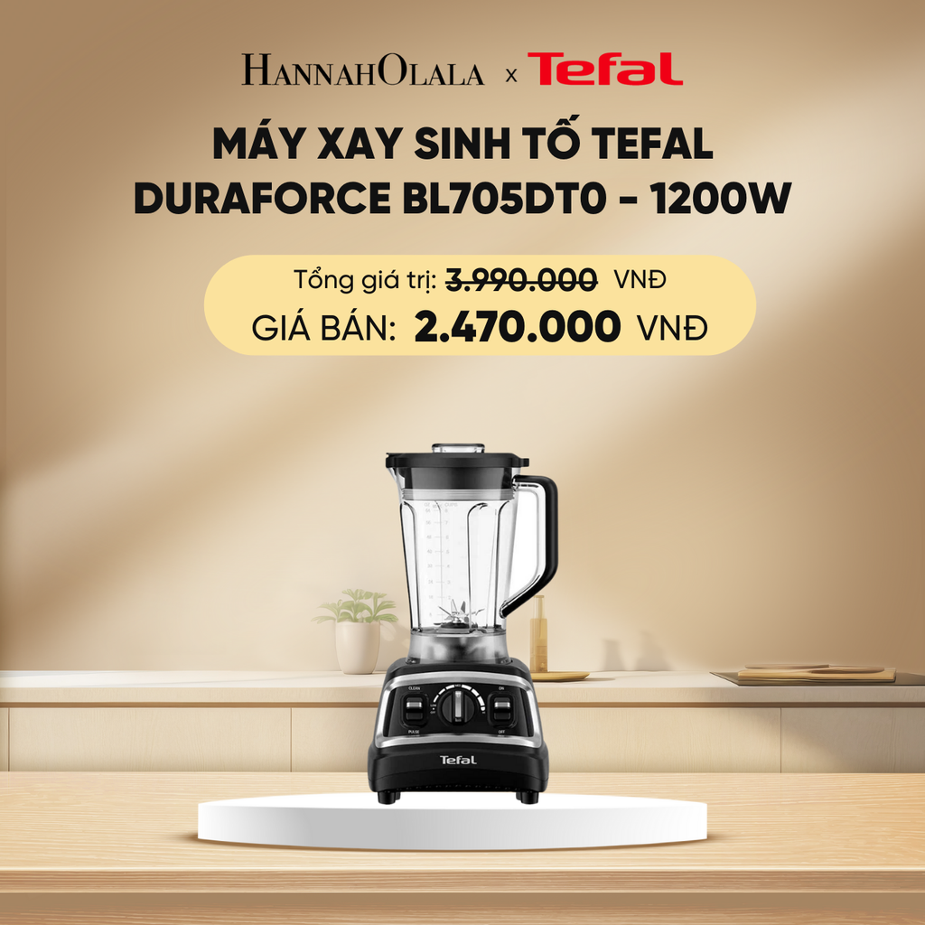  DEAL 6.2: MÁY XAY SINH TỐ TEFAL DURAFORCE BL705DT0 - 1200W 