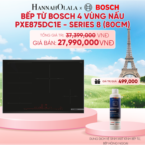  BẾP TỪ BOSCH 4 VÙNG NẤU PXE875DC1E - SERIES 8 (80CM) - B196 
