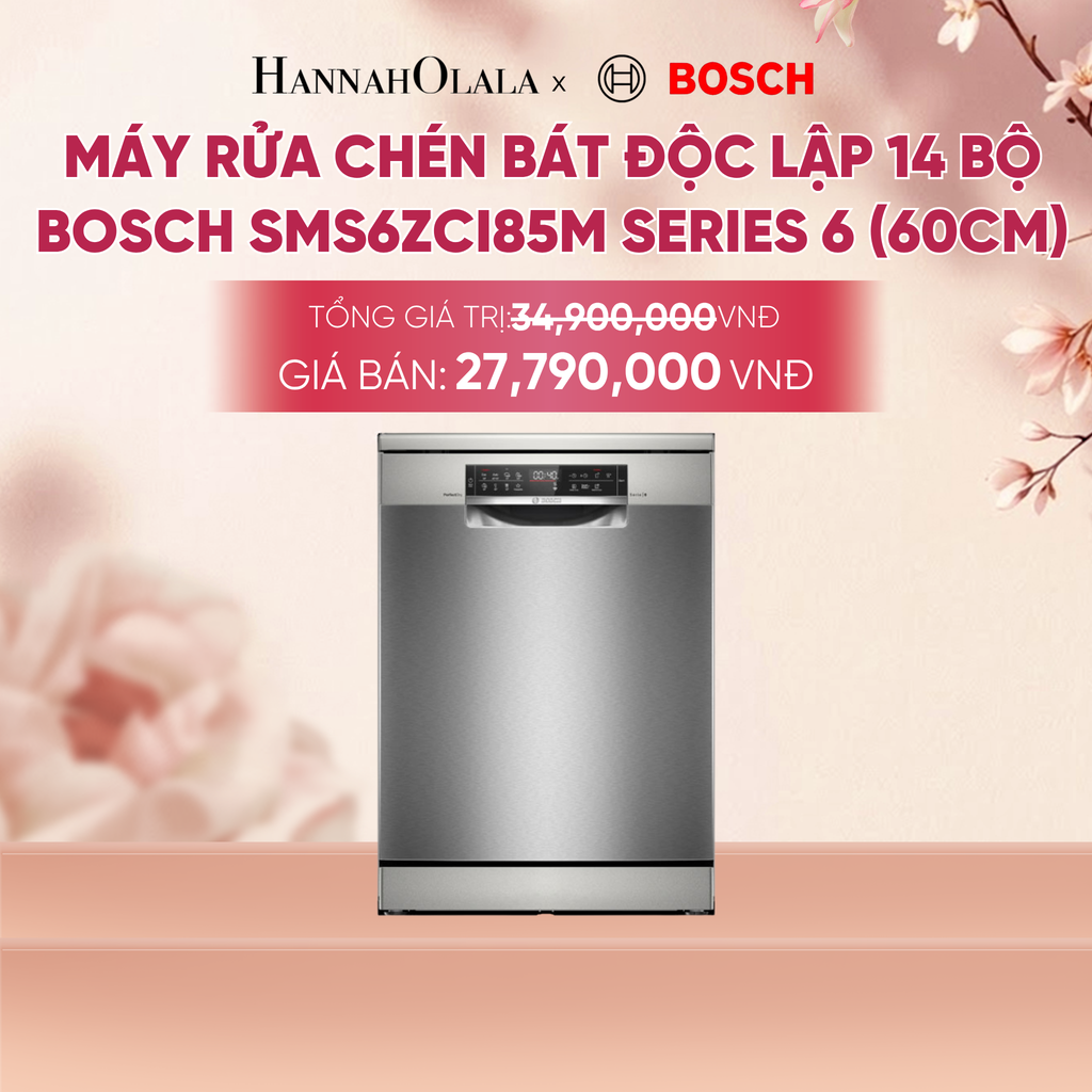  MÁY RỬA CHÉN BÁT ĐỘC LẬP 14 BỘ BOSCH SMS6ZCI85M - A2257 