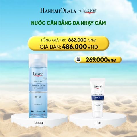  DEAL 15: NƯỚC CÂN BẰNG CHO DA NHẠY CẢM EUCERIN DERMATOCLEAN TONER 200ML 