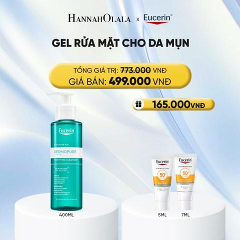  GEL RỬA MẶT EUCERIN DERMOPURE CLINICAL PURIFYING CLEANSER 400ML - DEAL 15 