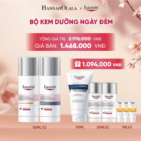  BỘ ĐÔI KEM DƯỠNG NGÀY GIẢM THÂM NÁM & SÁNG DA EUCERIN SPOTLESS BRIGHTENING SPF30 50ML & KEM DƯỠNG ĐÊM GIẢM THÂM NÁM & SÁNG DA EUCERIN SPOTLESS BRIGHTENING 50ML - A1436 