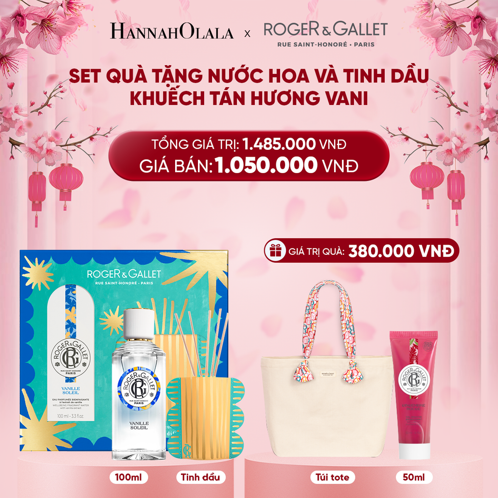  DEAL 5: BỘ QUÀ TẶNG LỄ HỘI WELLBEING NƯỚC HOA 100ML VÀ TINH DẦU KHUẾCH TÁN 