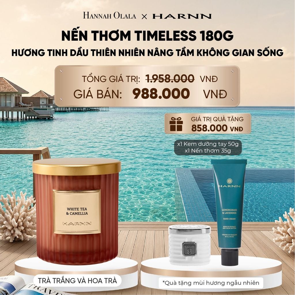  [HARNN NEW COLLECTION] NẾN THƠM TIMELESS 180G HƯƠNG TINH DẦU THIÊN NHIÊN NÂNG TẦM KHÔNG GIAN SỐNG 