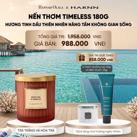 [HARNN NEW COLLECTION] NẾN THƠM TIMELESS 180G HƯƠNG TINH DẦU THIÊN NHIÊN NÂNG TẦM KHÔNG GIAN SỐNG 