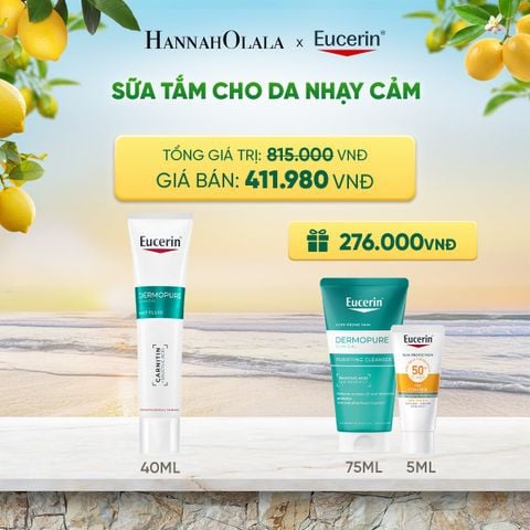  KEM DƯỠNG ẨM GIÚP KIỂM SOÁT NHỜN EUCERIN DERMOPURE CLINICAL MAT FLUID 40ML DEAL 15: - A1316 