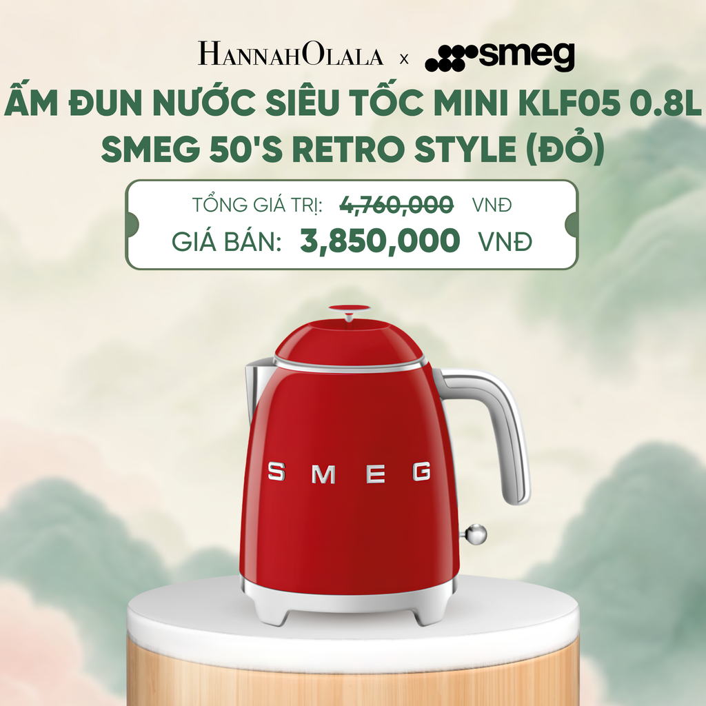  ẤM ĐUN NƯỚC SIÊU TỐC MINI KLF05 0.8L SMEG 50'S RETRO STYLE - A1854 