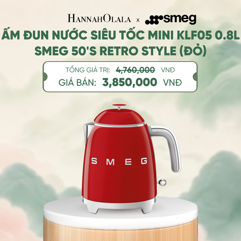  ẤM ĐUN NƯỚC SIÊU TỐC MINI KLF05 0.8L SMEG 50'S RETRO STYLE - A1854 
