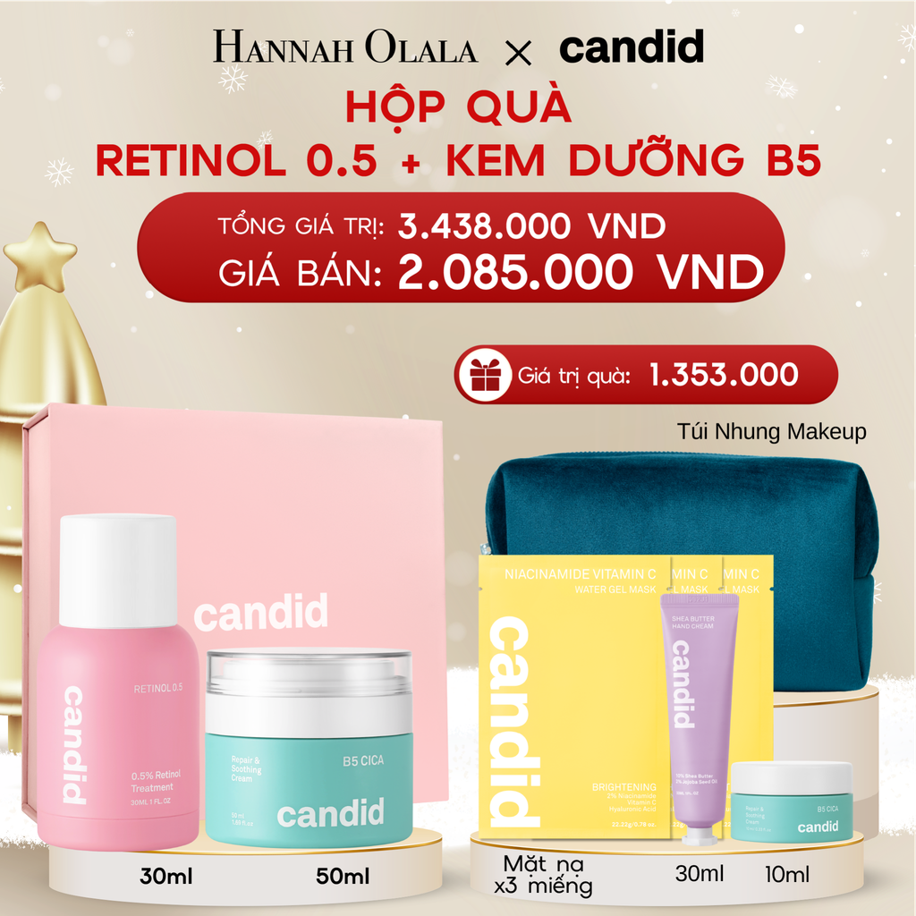  DEAL 15: SET HỘP RETINOL 0.5 & B5 CICA BỘ ĐÔI LÀM MỜ NẾP NHĂN VÀ DƯỠNG ẨM PHỤC HỒI CHUYÊN SÂU 