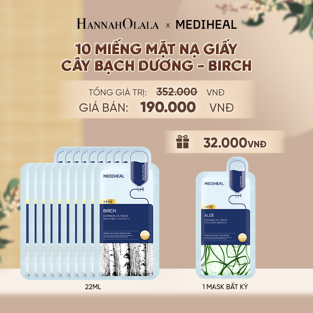 MEDIHEAL MẶT NẠ DERMAPLUS MASK 22ML (COMBO 10 MIẾNG) BẤT KỲ - A1680 