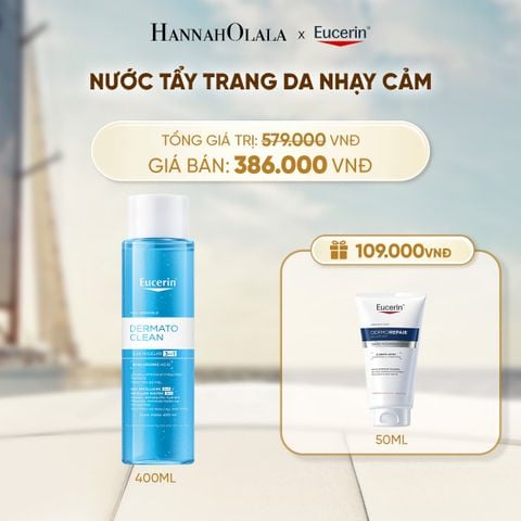  NƯỚC TẨY TRANG DỊU NHẸ CHO DA NHẠY CẢM EUCERIN DERMATO CLEAN MICELLAR 3IN1 400ML 