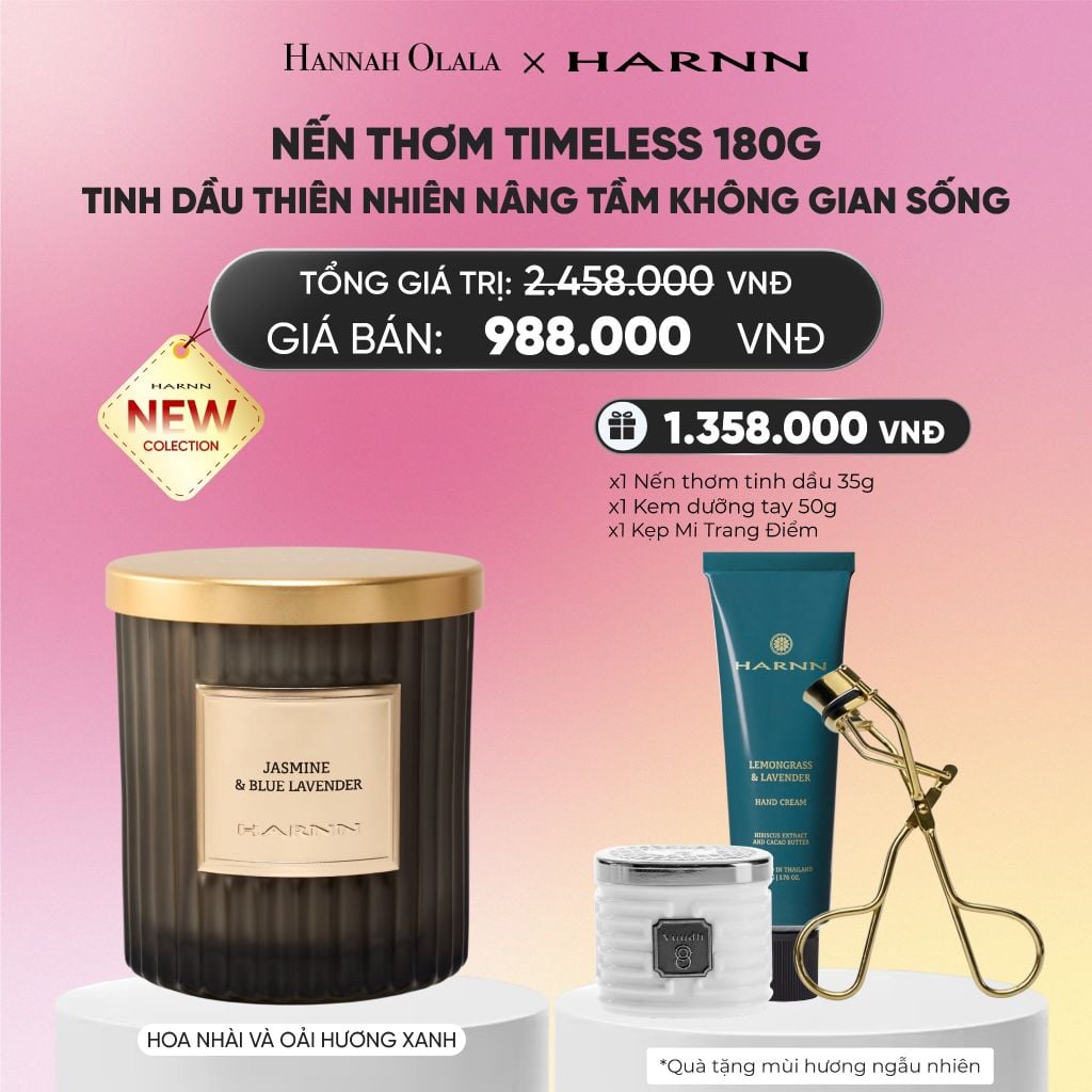 [HARNN NEW COLLECTION] NẾN THƠM TIMELESS 180G HƯƠNG TINH DẦU THIÊN NHIÊN NÂNG TẦM KHÔNG GIAN SỐNG_A1482 