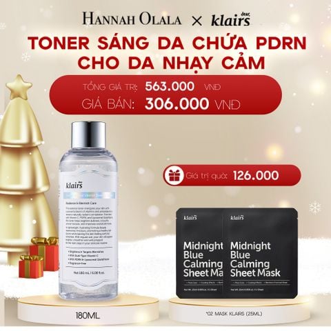  DEAL 10: DEAR, KLAIRS NƯỚC HOA HỒNG DƯỠNG SÁNG DA FRESHLY JUICED VITAMIN ESSENCE TONER 180ML 
