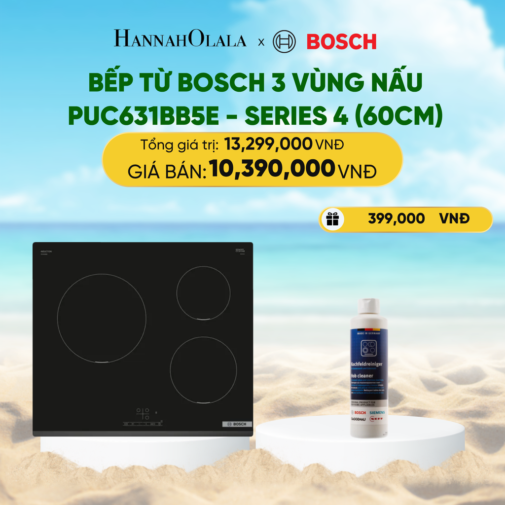  A1519_DEAL 15: BẾP TỪ BOSCH 3 VÙNG NẤU PUC631BB5E - SERIES 4 (60CM) 
