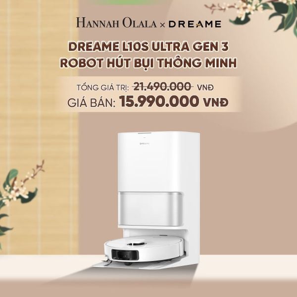  DREAME L10S ULTRA GEN 3 ROBOT HÚT BỤI THÔNG MINH - LỰC HÚT 25.000PA - TÙY CHỈNH VỚI 5 CẤP ĐỘ HÚT - BH 24 THÁNG 