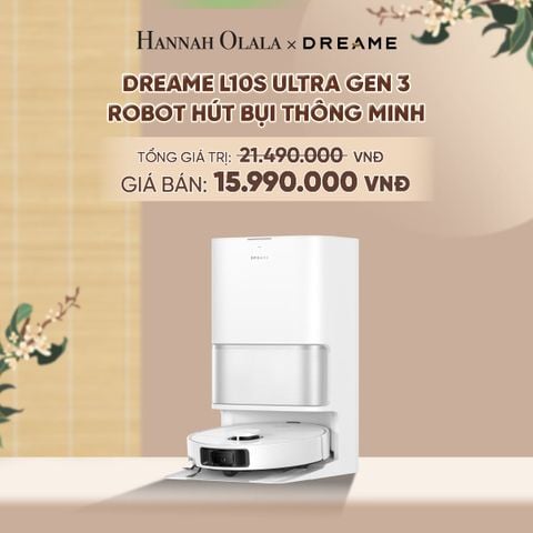  DREAME L10S ULTRA GEN 3 ROBOT HÚT BỤI THÔNG MINH - LỰC HÚT 25.000PA - TÙY CHỈNH VỚI 5 CẤP ĐỘ HÚT - BH 24 THÁNG - A1170 