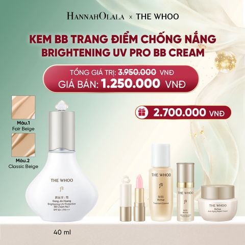  DEAL 15: PHIÊN BẢN 2025 - KEM BB TRANG ĐIỂM CHỐNG NẮNG WHOO SEOL BRIGHT UV PRO BB CREAM 40ML 