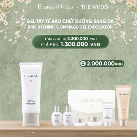  DEAL15: GEL TẨY TẾ BÀO CHẾT DƯỠNG SÁNG DA THE WHOO GONGJINHYANG BRIGHT GEL EXFOLIATOR 100ML 