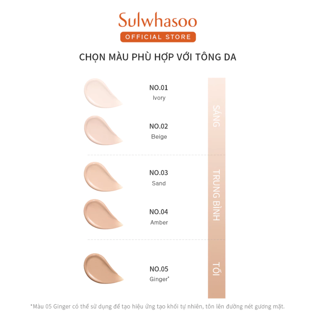  MỚI - KEM TINT TRANG ĐIỂM SULWHASOO PERFECTING TINTED CREAM 35ML 