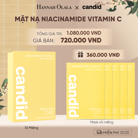  HỘP 10 MIẾNG MẶT NẠ DƯỠNG SÁNG NIACINAMIDE VITAMIN C DEAL 14: - A221 