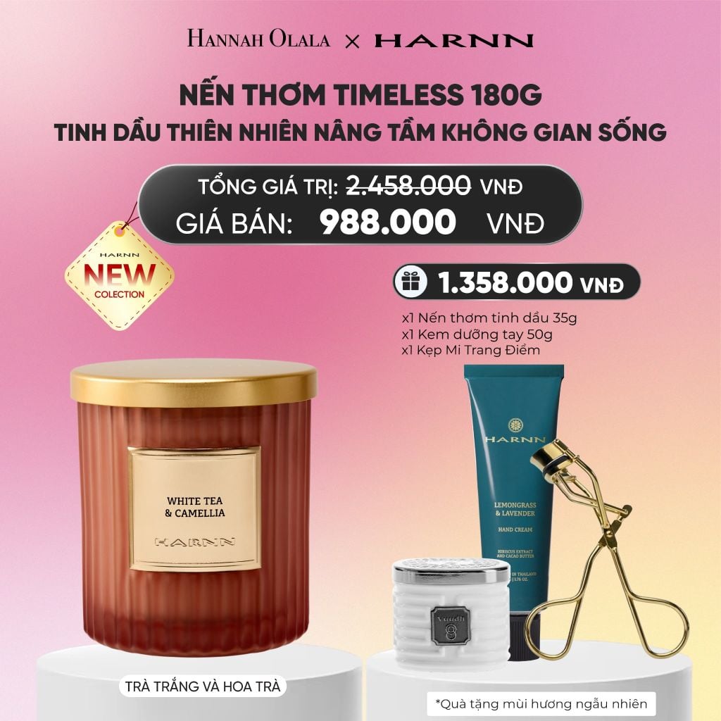  [HARNN NEW COLLECTION] NẾN THƠM TIMELESS 180G HƯƠNG TINH DẦU THIÊN NHIÊN NÂNG TẦM KHÔNG GIAN SỐNG_A1482 