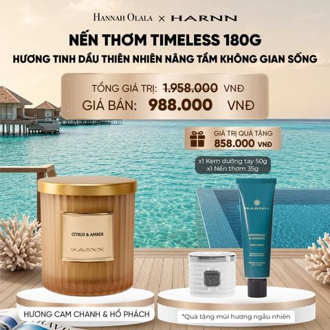  [HARNN NEW COLLECTION] NẾN THƠM TIMELESS 180G HƯƠNG TINH DẦU THIÊN NHIÊN NÂNG TẦM KHÔNG GIAN SỐNG 