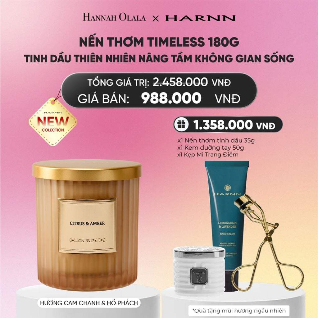 [HARNN NEW COLLECTION] NẾN THƠM TIMELESS 180G HƯƠNG TINH DẦU THIÊN NHIÊN NÂNG TẦM KHÔNG GIAN SỐNG_A1482 