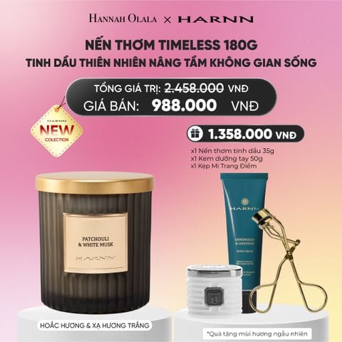  [HARNN NEW COLLECTION] NẾN THƠM TIMELESS 180G HƯƠNG TINH DẦU THIÊN NHIÊN NÂNG TẦM KHÔNG GIAN SỐNG_A1482 
