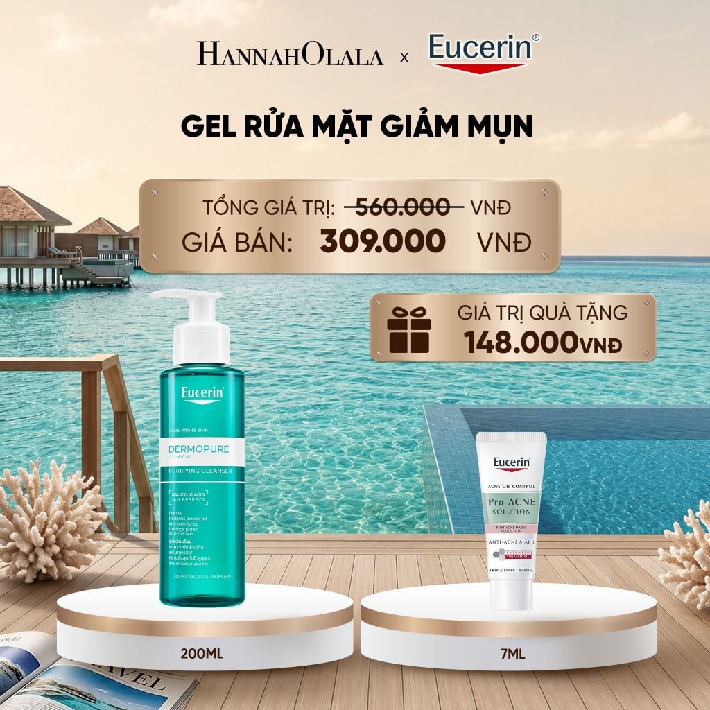  GEL RỬA MẶT EUCERIN DERMOPURE CLINICAL PURIFYING CLEANSER 200ML_ D318 