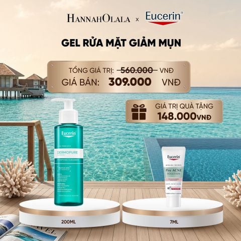  GEL RỬA MẶT EUCERIN DERMOPURE CLINICAL PURIFYING CLEANSER 200ML_ D318 