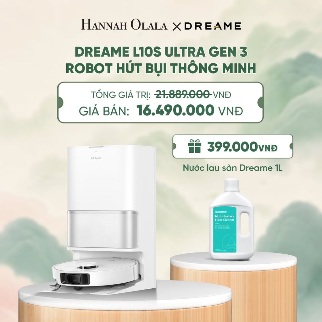  DREAME L10S ULTRA GEN 3 ROBOT HÚT BỤI THÔNG MINH - LỰC HÚT 25.000PA - TÙY CHỈNH VỚI 5 CẤP ĐỘ HÚT - BH 24 THÁNG - A1790 