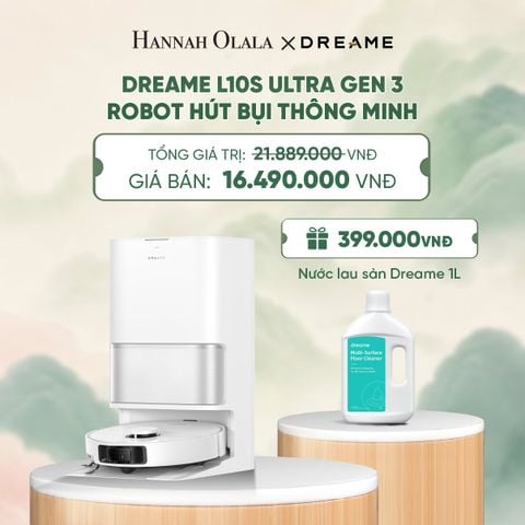  DREAME L10S ULTRA GEN 3 ROBOT HÚT BỤI THÔNG MINH - LỰC HÚT 25.000PA - TÙY CHỈNH VỚI 5 CẤP ĐỘ HÚT - BH 24 THÁNG - A1790 