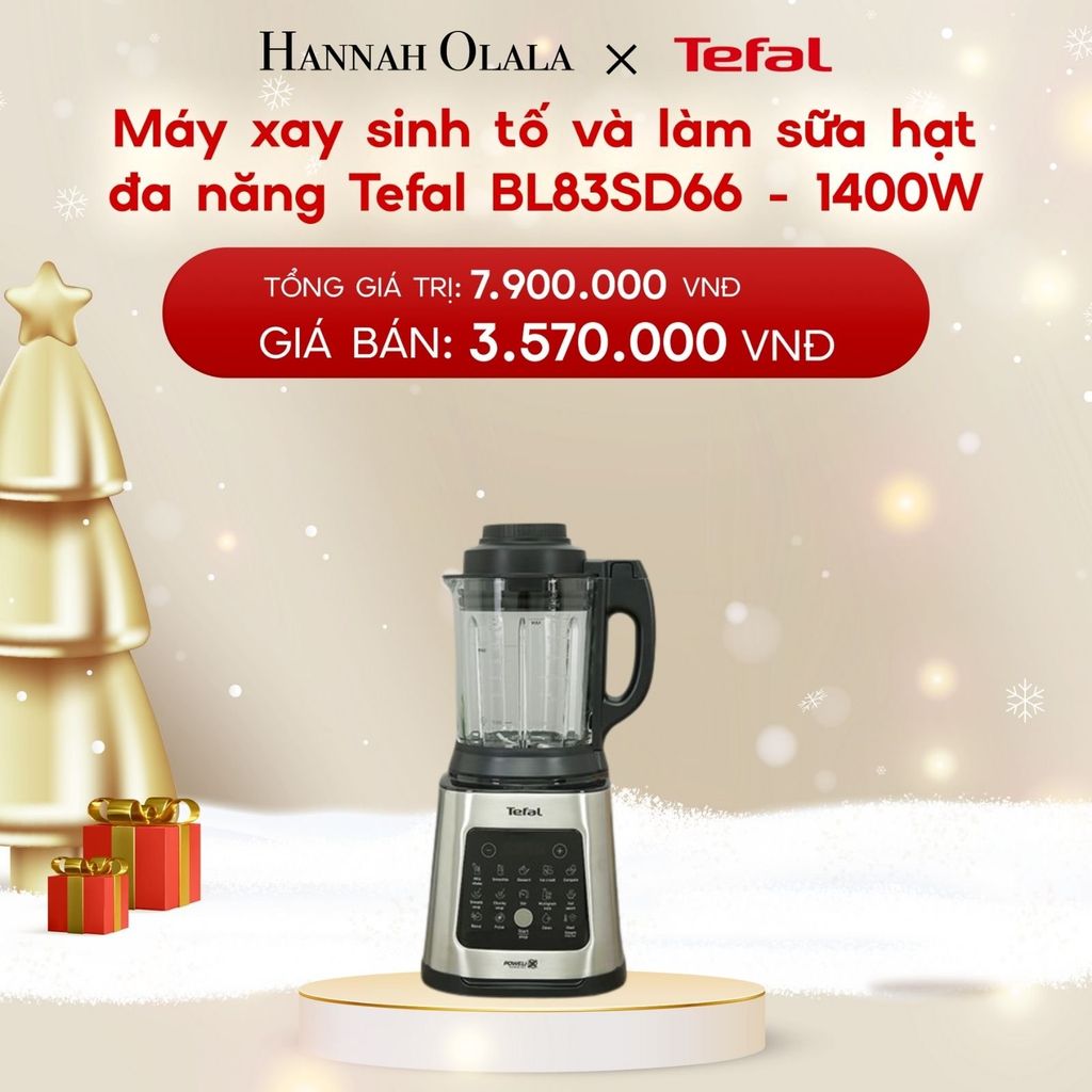  A1163_DEAL 7.1: MÁY XAY SINH TỐ VÀ LÀM SỮA HẠT ĐA NĂNG TEFAL BL83SD66 - 1400W 