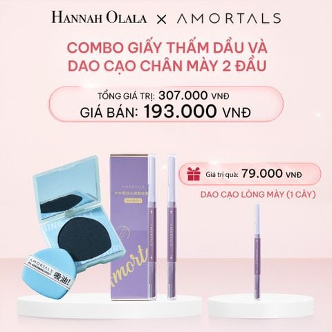  E705_DEAL 15: COMB GIẤY THẤM DẦU VÀ DAO CẠO CHÂN MÀY 2 ĐẦU 