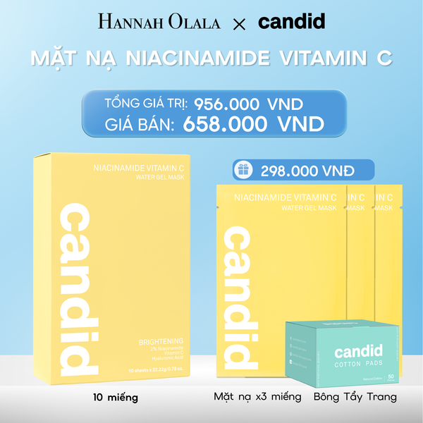  DEAL 6: HỘP 10 MIẾNG MẶT NẠ DƯỠNG SÁNG NIACINAMIDE VITAMIN C 