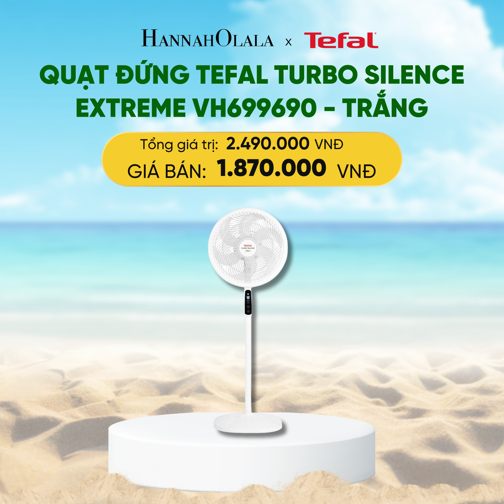  QUẠT ĐỨNG TEFAL TURBO SILENCE EXTREME VH699690 - TRẮNG 