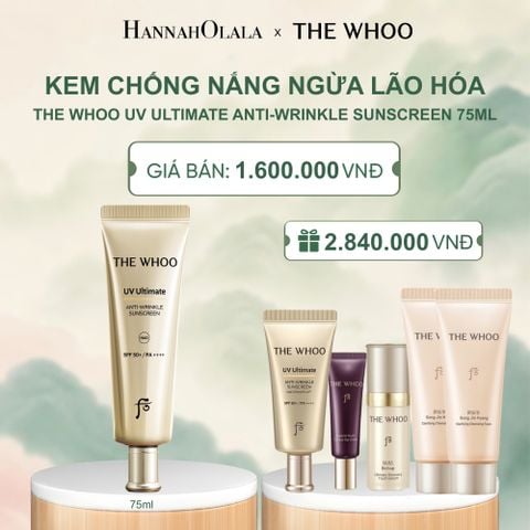  PHIÊN BẢN ĐẶC BIỆT - BỘ KEM CHỐNG NẮNG NGỪA LÃO HOÁ THE WHOO UV ULTIMATE ANTI-WRINKLE SUNSCREEN 75ML - A1105 