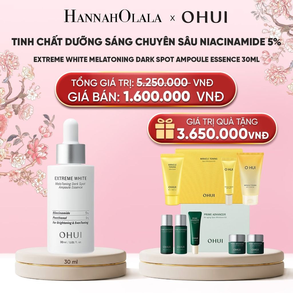  TINH CHẤT DƯỠNG SÁNG CHUYÊN SÂU NIACINAMIDE 5% EXTREME WHITE MELATONING DARK SPOT AMPOULE ESSENCE 30ML 