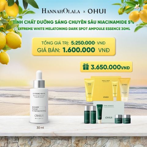  TINH CHẤT DƯỠNG SÁNG CHUYÊN SÂU NIACINAMIDE 5% EXTREME WHITE MELATONING DARK SPOT AMPOULE ESSENCE 30ML - A81 