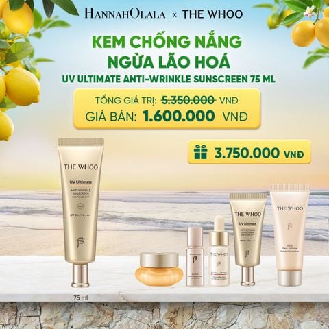  PHIÊN BẢN ĐẶC BIỆT - BỘ KEM CHỐNG NẮNG NGỪA LÃO HOÁ THE WHOO UV ULTIMATE ANTI-WRINKLE SUNSCREEN 75ML - A7 