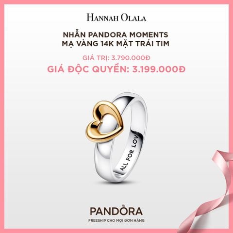  A11_DEAL 04: NHẪN PANDORA MOMENTS MẠ VÀNG 14K MẶT TRÁI TIM 