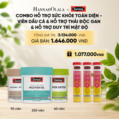  COMBO HỖ TRỢ SỨC KHỎE TOÀN DIỆN - VIÊN DẦU CÁ & HỖ TRỢ THẢI ĐỘC GAN & HỖ TRỢ DUY TRÌ MẬT ĐỘ XƯƠNG _ DEAL 11 