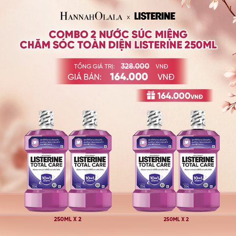  MUA 2 TẶNG 2 NƯỚC SÚC MIỆNG CHĂM SÓC TOÀN DIỆN LISTERINE TOTAL CARE 250ML - A53 