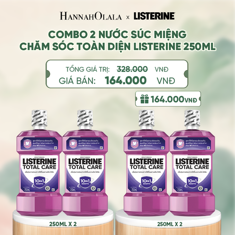  MUA 2 TẶNG 2 NƯỚC SÚC MIỆNG CHĂM SÓC TOÀN DIỆN LISTERINE TOTAL CARE 250ML - A978 